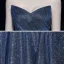 Stjernehimmelen Mørk Marineblå Selskapskjoler 2020 Prinsesse Kjæreste Uten Ermer Glitter Polyester Sash Lange Buste Ryggløse Formelle Kjoler