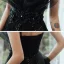 Chic / Beautiful Black Evening Dresses  With Shawl 2020 A-Line / Princess Spaghetti Straps Sleeveless Appliques Flower Beading Rhinestone Sequins Tulle Floor-Length / Long Ruffle