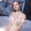 Vintage / Retro Ivory Bridal Wedding Dresses 2020 Ball Gown High Neck Short Sleeve Backless Appliques Lace Beading Glitter Tulle Cathedral Train Ruffle