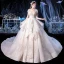 Elegant Ivory Bridal Wedding Dresses 2020 Ball Gown See-through Scoop Neck Short Sleeve Backless Glitter Tulle Appliques Lace Beading Cathedral Train Cascading Ruffles