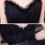 Chic / Belle Noire Vacances Robe De Soirée 2020 Princesse Bretelles Spaghetti Sans Manches Ceinture Longue Volants en Cascade Dos Nu Robe De Ceremonie