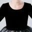 Elegant Black Gradient-Color White Birthday Flower Girl Dresses 2020 Ball Gown Scoop Neck 1/2 Sleeves Star Sequins Ankle Length Ruffle