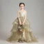 Glitzernden Gold Geburtstag Blumenmädchenkleider 2020 Ballkleid Durchsichtige Rundhalsausschnitt 1/2 Ärmel Applikationen Pailletten Sweep / Pinsel Zug Fallende Rüsche