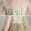 Glitzernden Gold Geburtstag Blumenmädchenkleider 2020 Ballkleid Durchsichtige Rundhalsausschnitt 1/2 Ärmel Applikationen Pailletten Sweep / Pinsel Zug Fallende Rüsche
