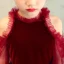 Elegant Burgundy Velour Birthday Flower Girl Dresses 2020 Sheath / Fit Scoop Neck Puffy Long Sleeve Sash Floor-Length / Long