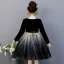 Affordable Black Birthday Flower Girl Dresses 2020 Ball Gown Scoop Neck 3/4 Sleeve Star Sequins Bow Sash Knee-Length Ruffle
