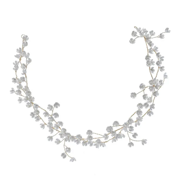 Elegant Gold Headpieces Bridal Jewelry 2020 Metal Beading Flower Headbands Earrings Wedding Accessories