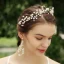 Elegant Gold Headpieces Bridal Jewelry 2020 Metal Beading Flower Headbands Earrings Wedding Accessories
