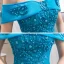 Elegant Jade Green Dancing Prom Dresses 2020 Ball Gown Off-The-Shoulder Short Sleeve Appliques Lace Beading Floor-Length / Long Ruffle Backless Formal Dresses