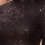 Modest  Black Sequins Evening Dresses  2020 Empire High Neck Long Sleeve Floor-Length / Long Formal Dresses