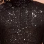 Modest  Black Sequins Evening Dresses  2020 Empire High Neck Long Sleeve Floor-Length / Long Formal Dresses