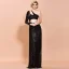 Fashion Burgundy Sequins Evening Dresses  2020 Trumpet / Mermaid One-Shoulder Long Sleeve Floor-Length / Long Backless Formal Dresses