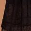 Elegant Black Lace Summer Maxi Dresses 2020 Sheath / Fit Scoop Neck Long Sleeve Cascading Ruffles Floor-Length / Long See-through Womens Clothing