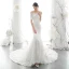 Elegant Ivory Bridal Wedding Dresses 2020 Trumpet / Mermaid Off-The-Shoulder 1/2 Sleeves Backless Appliques Lace Beading Chapel Train Ruffle