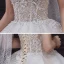 Luxury / Gorgeous Champagne Bridal Wedding Dresses 2020 Ball Gown Off-The-Shoulder Short Sleeve Backless Appliques Sequins Beading Glitter Tulle Royal Train Ruffle