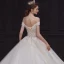 Luxe Champagne La Mariée Robe De Mariée 2020 Robe Boule De l'épaule Manches Courtes Dos Nu Appliques En Dentelle Paillettes Perlage Glitter Tulle Royal Train Volants