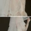 Luxury / Gorgeous Champagne See-through Bridal Wedding Dresses 2020 Ball Gown V-Neck 3/4 Sleeve Backless Handmade  Beading Glitter Tulle Chapel Train Ruffle