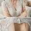 High-end Ivory Bridal Wedding Dresses 2020 Ball Gown V-Neck 3/4 Sleeve Backless Pierced Appliques Lace Sequins Tulle Court Train
