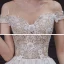 Illusion Champagne Bridal Wedding Dresses 2020 A-Line / Princess See-through Scoop Neck Sleeveless Backless Appliques Lace Beading Court Train Ruffle