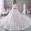 Style Victorien Ivoire La Mariée Robe De Mariée 2020 Robe Boule Transparentes Col Haut Gonflée Manches Longues Dos Nu Appliques En Dentelle Perlage Perle Glitter Tulle Cathedral Train Volants