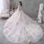 Viktoriansk Stil Champagne Bryllups Brudekjoler 2020 Ballkjole Kjæreste Avtakbar Puffy Langermede Ryggløse Beading Appliques Paljetter Cathedral Train