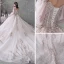 Viktoriansk Stil Champagne Bryllups Brudekjoler 2020 Ballkjole Kjæreste Avtakbar Puffy Langermede Ryggløse Beading Appliques Paljetter Cathedral Train