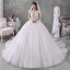 Best Ivory Bridal Wedding Dresses 2020 Ball Gown See-through Scoop Neck Short Sleeve Appliques Flower Backless Beading Glitter Tulle Chapel Train