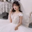 Best Ivory Bridal Wedding Dresses 2020 Ball Gown See-through Scoop Neck Short Sleeve Appliques Flower Backless Beading Glitter Tulle Chapel Train