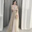 Elegant Sage Green Bridesmaid Dresses 2020 A-Line / Princess Backless Appliques Lace Floor-Length / Long