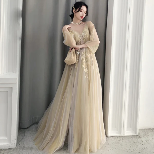 Elegant Sage Green Bridesmaid Dresses 2020 A-Line Princess Backless Appliques Lace Long Elegant Sage Green Bridesmaid Dresses 2020 A-Line Princess Backless Appliques Lace Long
