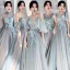 Affordable Mint Green Bridesmaid Dresses 2020 A-Line / Princess Backless Appliques Lace Beading Floor-Length / Long Ruffle