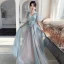 Affordable Mint Green Bridesmaid Dresses 2020 A-Line / Princess Backless Appliques Lace Beading Floor-Length / Long Ruffle