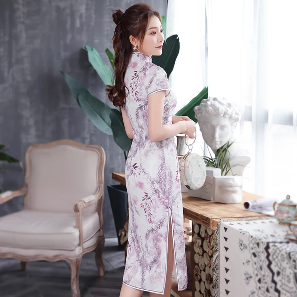 Vestido Qipao Chino De Verano Para Mujer, Vestido Cheongsam Chino Para Vestidos De Fiesta De Noche