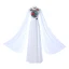 Chinese style White Chiffon Cheongsam / Qipao 2020 A-Line / Princess See-through High Neck Long Sleeve Appliques Embroidered Floor-Length / Long Ruffle Formal Dresses