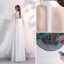 Chinese style White Chiffon Cheongsam / Qipao 2020 A-Line / Princess See-through High Neck Long Sleeve Appliques Embroidered Floor-Length / Long Ruffle Formal Dresses