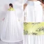Chinese style White Satin Cheongsam / Qipao With Shawl 2020 Sheath / Fit High Neck Sleeveless Beading Tassel Embroidered Flower Floor-Length / Long Formal Dresses