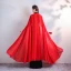 Chinese style Black Velour Cheongsam / Qipao With Shawl 2020 Trumpet / Mermaid High Neck 1/2 Sleeves Embroidered Flower Rhinestone Split Front Floor-Length / Long Formal Dresses