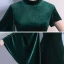 Schlicht Dunkelgrün Velour Cheongsam 2020 Meerjungfrau Stehkragen Lange Ärmel Gespaltete Front Lange Festliche Kleider