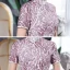 Chinese style Grape Cheongsam / Qipao 2020 High Neck Short Sleeve Printing Flower Polyester Tea-length Formal Dresses
