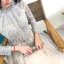 High-end Champagne See-through Evening Dresses  2020 A-Line / Princess High Neck Long Sleeve Appliques Lace Beading Sash Sweep Train Ruffle Formal Dresses