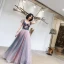 Elegante Rosa Marineblau Abendkleider 2020 A Linie Schultern Ärmellos Glanz Tülle Lange Rüschen Rückenfreies Festliche Kleider