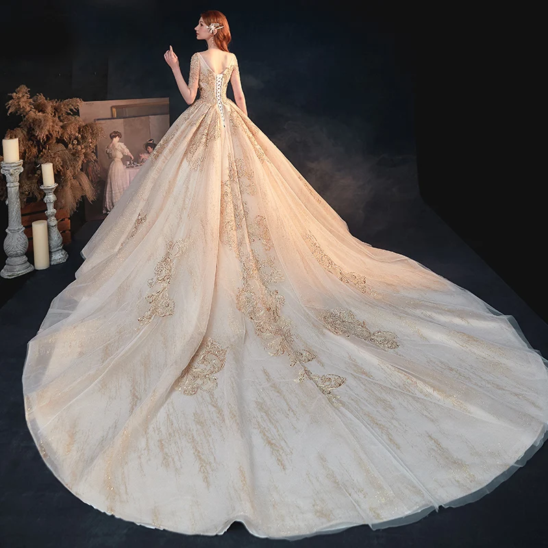 knee length dresses for ladies Custom Made Luxury Wedding Pre-Loved Wedding Dress (Amal) – Sissily Designs main image 1