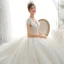 Luxury / Gorgeous Champagne Bridal Wedding Dresses 2020 Ball Gown See-through V-Neck Short Sleeve Backless Appliques Sequins Beading Cathedral Train Ruffle