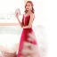 Fashion Red Evening Dresses  2020 A-Line / Princess Shoulders See-through Deep V-Neck Sleeveless Beading Sequins Floor-Length / Long Ruffle Backless Formal Dresses