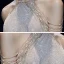 High-end Gold Evening Dresses  2020 A-Line / Princess Scoop Neck Sleeveless Beading Glitter Tulle Floor-Length / Long Backless Formal Dresses