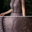Fashion Grape See-through Evening Dresses  2020 A-Line / Princess Scoop Neck Sleeveless Beading Appliques Sequins Floor-Length / Long Ruffle Backless Formal Dresses