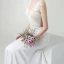 Haut de Gamme Blanche Satin La Mariée Robe De Mariée 2020 Trompette / Sirène V-Cou Sans Manches Dos Nu Appliques En Dentelle Perlage Train De Balayage Volants