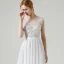 Charmant Champagne Transparentes La Mariée Robe De Mariée 2020 Princesse Encolure Dégagée Sans Manches Appliques Paillettes Perlage Détachable Train De Balayage Volants