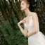 Blanche Jardin / Extérieur Légère Robe De Mariée 2020 Princesse Bretelles Spaghetti Sans Manches Dos Nu Tachetée Tulle Appliques En Dentelle Fendue devant Train De Balayage Volants