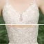 Blanche Jardin / Extérieur Légère Robe De Mariée 2020 Princesse Bretelles Spaghetti Sans Manches Dos Nu Tachetée Tulle Appliques En Dentelle Fendue devant Train De Balayage Volants